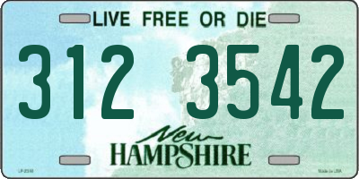 NH license plate 3123542