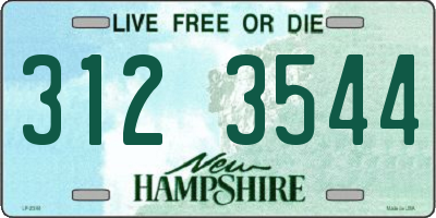NH license plate 3123544