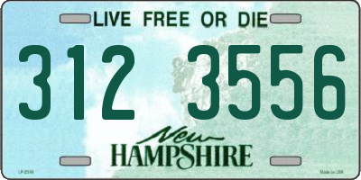 NH license plate 3123556