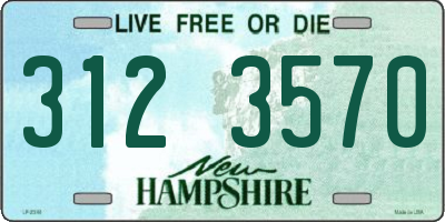 NH license plate 3123570