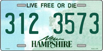 NH license plate 3123573