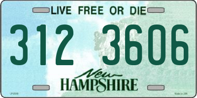 NH license plate 3123606