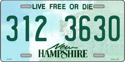 NH license plate 3123630