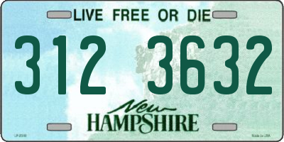 NH license plate 3123632