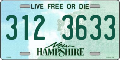 NH license plate 3123633