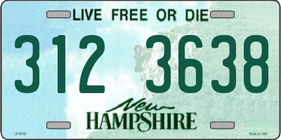 NH license plate 3123638