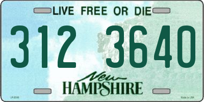 NH license plate 3123640