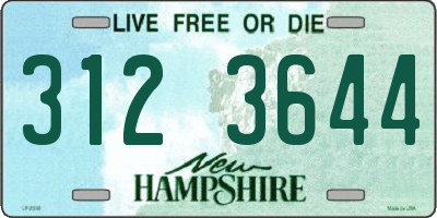 NH license plate 3123644