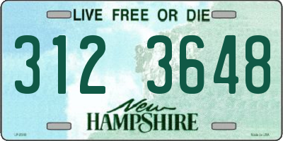 NH license plate 3123648