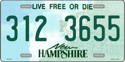 NH license plate 3123655