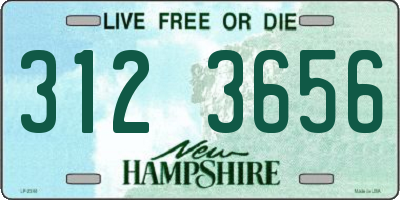NH license plate 3123656