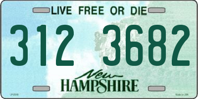 NH license plate 3123682
