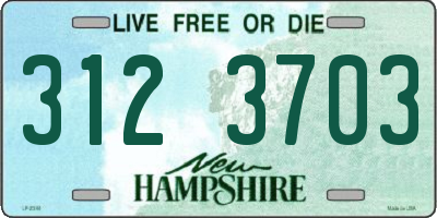 NH license plate 3123703