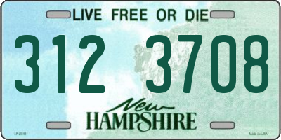 NH license plate 3123708