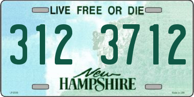 NH license plate 3123712