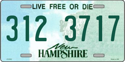 NH license plate 3123717