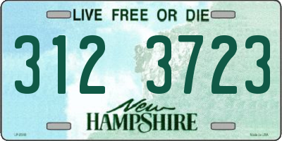NH license plate 3123723