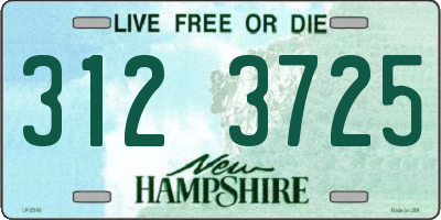 NH license plate 3123725
