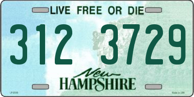 NH license plate 3123729