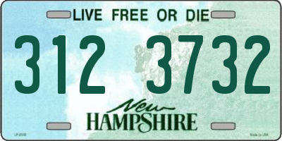 NH license plate 3123732