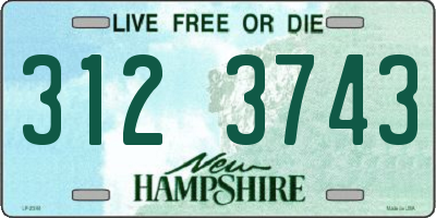 NH license plate 3123743