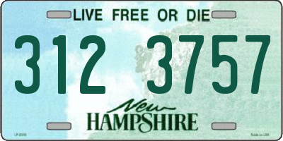 NH license plate 3123757