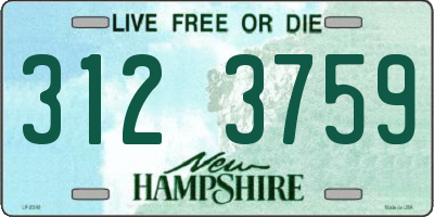 NH license plate 3123759