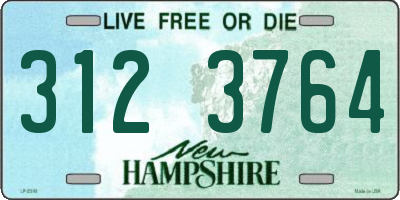 NH license plate 3123764