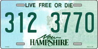 NH license plate 3123770