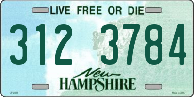 NH license plate 3123784