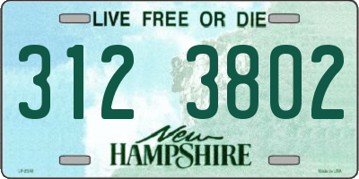NH license plate 3123802
