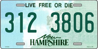 NH license plate 3123806