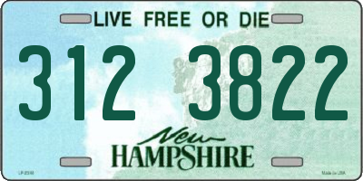 NH license plate 3123822