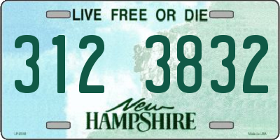 NH license plate 3123832