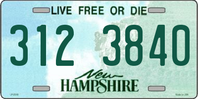 NH license plate 3123840