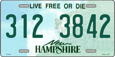 NH license plate 3123842