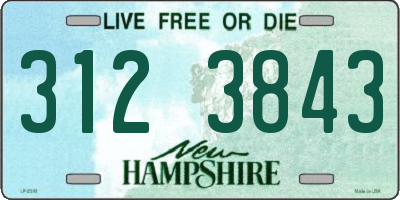 NH license plate 3123843