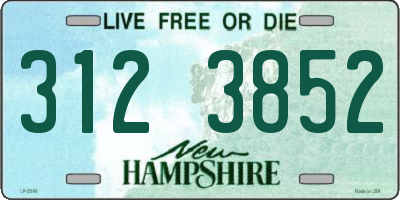 NH license plate 3123852