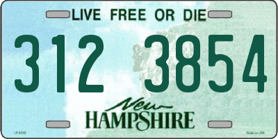 NH license plate 3123854