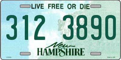 NH license plate 3123890