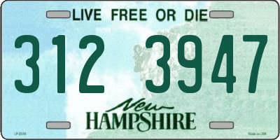 NH license plate 3123947