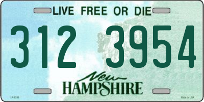 NH license plate 3123954