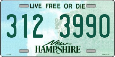NH license plate 3123990
