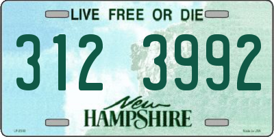 NH license plate 3123992