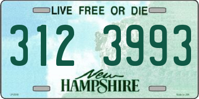 NH license plate 3123993