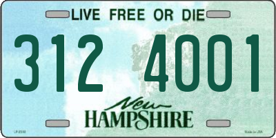 NH license plate 3124001