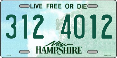 NH license plate 3124012