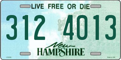 NH license plate 3124013