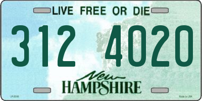 NH license plate 3124020