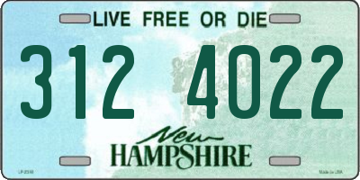 NH license plate 3124022